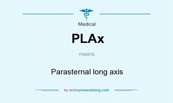 What does PLAx mean? It stands for Parasternal long axis