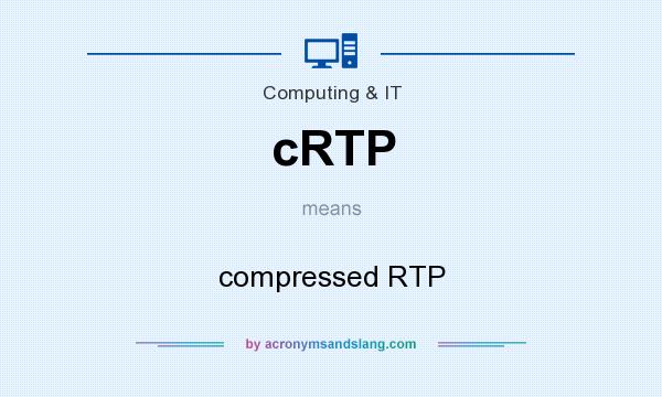 What does cRTP mean? It stands for compressed RTP