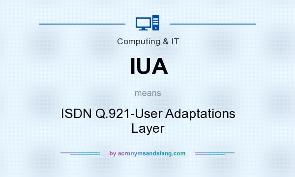 What does IUA mean? It stands for ISDN Q.921-User Adaptations Layer