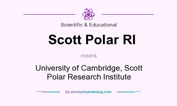 What does Scott Polar RI mean? It stands for University of Cambridge, Scott Polar Research Institute