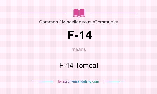 What does F-14 mean? It stands for F-14 Tomcat