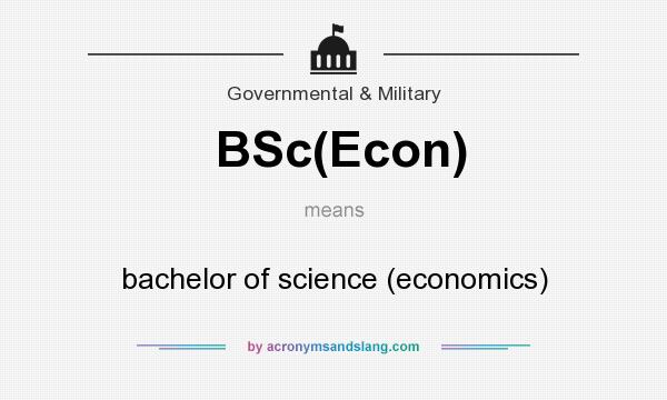 What does BSc(Econ) mean? It stands for bachelor of science (economics)