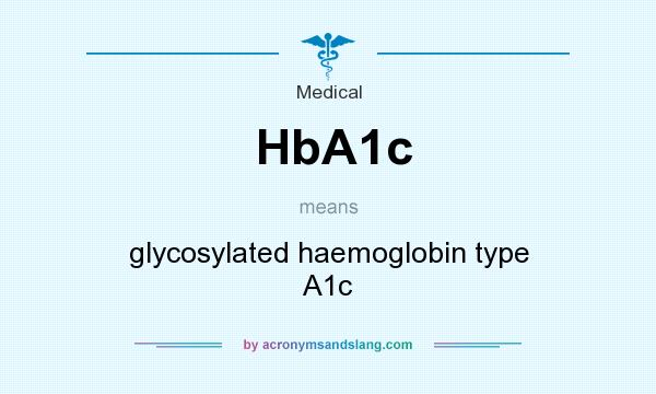 What does HbA1c mean? It stands for glycosylated haemoglobin type A1c