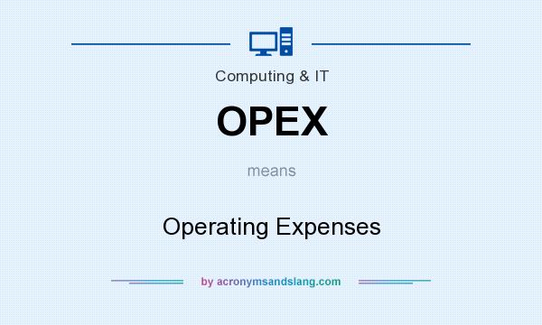 What does OPEX mean? It stands for Operating Expenses