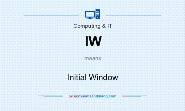 What does IW mean? It stands for Initial Window