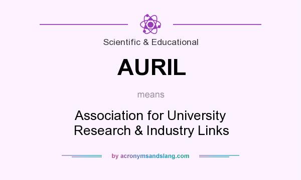What does AURIL mean? It stands for Association for University Research & Industry Links