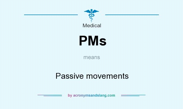 What does PMs mean? It stands for Passive movements
