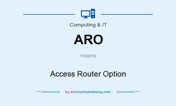 What does ARO mean? It stands for Access Router Option