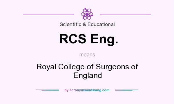 What does RCS Eng. mean? It stands for Royal College of Surgeons of England