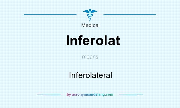 What does Inferolat mean? It stands for Inferolateral
