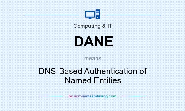 What does DANE mean? It stands for DNS-Based Authentication of Named Entities