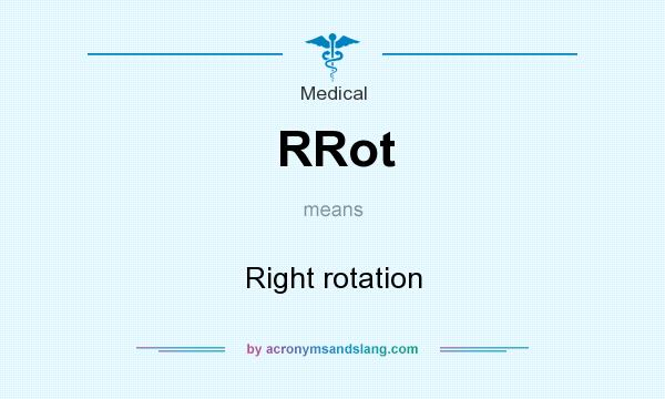 What does RRot mean? It stands for Right rotation