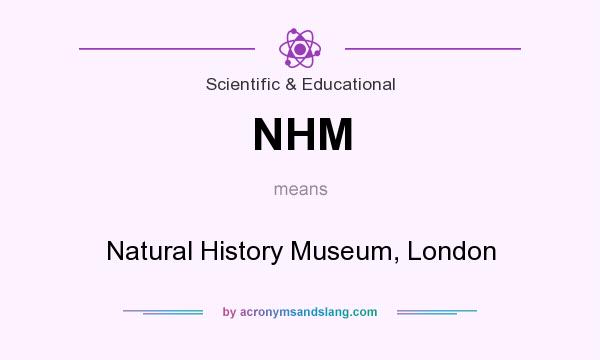 What does NHM mean? It stands for Natural History Museum, London