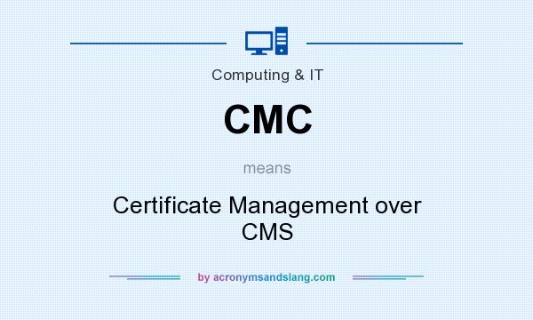 What does CMC mean? It stands for Certificate Management over CMS
