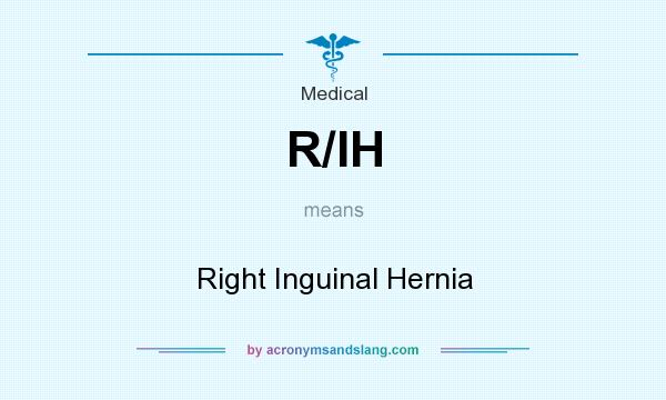 What does R/IH mean? It stands for Right Inguinal Hernia
