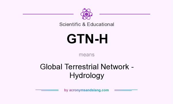 What does GTN-H mean? It stands for Global Terrestrial Network - Hydrology