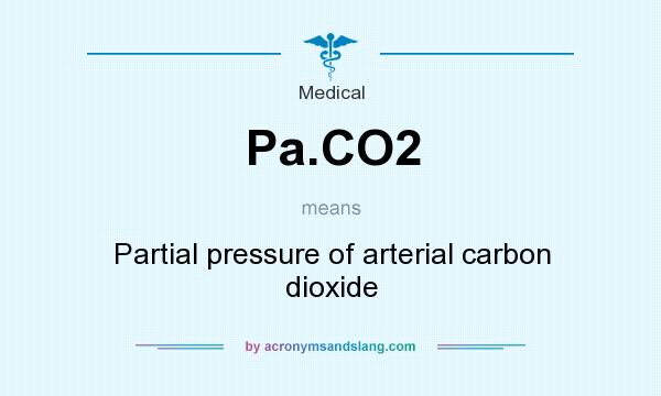 What does Pa.CO2 mean? It stands for Partial pressure of arterial carbon dioxide