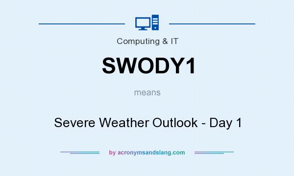 What does SWODY1 mean? It stands for Severe Weather Outlook - Day 1