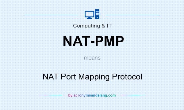 What does NAT-PMP mean? It stands for NAT Port Mapping Protocol