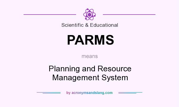 What does PARMS mean? It stands for Planning and Resource Management System