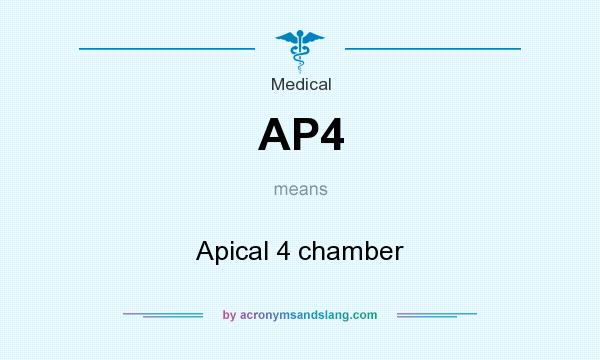 What does AP4 mean? It stands for Apical 4 chamber