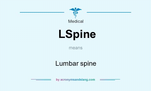 What does LSpine mean? It stands for Lumbar spine