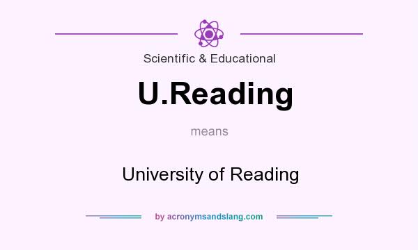 What does U.Reading mean? It stands for University of Reading