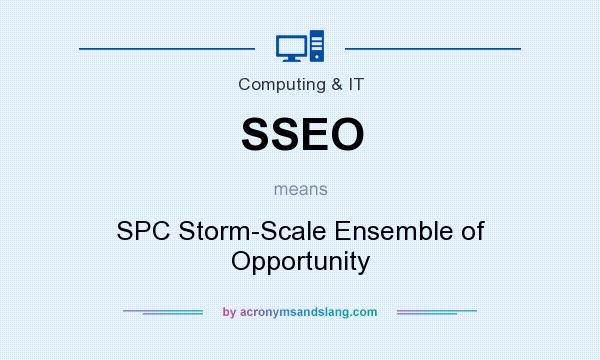 What does SSEO mean? It stands for SPC Storm-Scale Ensemble of Opportunity