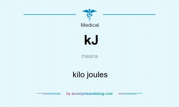 What does kJ mean? It stands for kilo joules