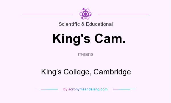 What does King`s Cam. mean? It stands for King`s College, Cambridge
