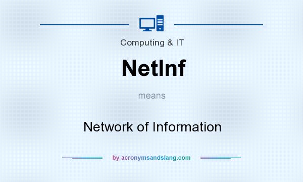 What does NetInf mean? It stands for Network of Information