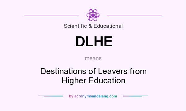 What does DLHE mean? It stands for Destinations of Leavers from Higher Education