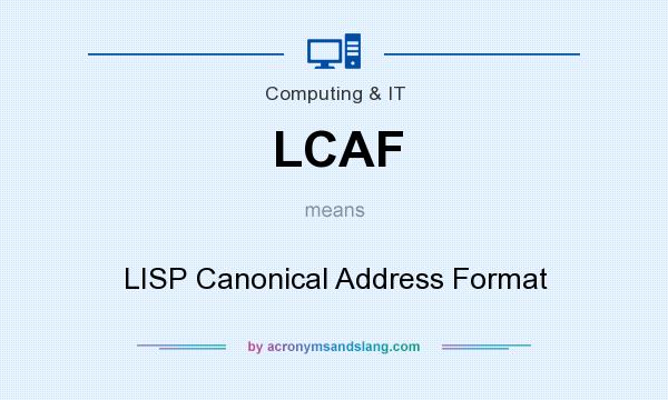 What does LCAF mean? It stands for LISP Canonical Address Format