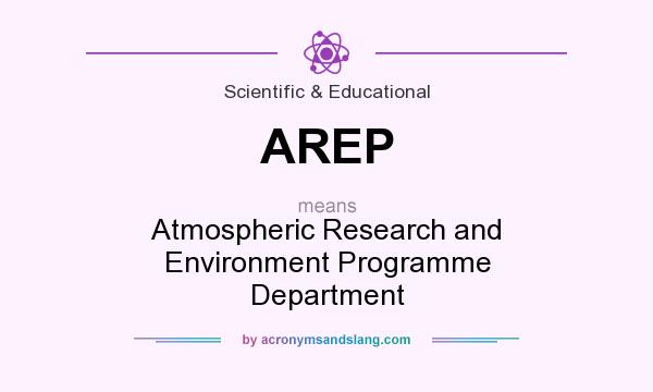 What does AREP mean? It stands for Atmospheric Research and Environment Programme Department