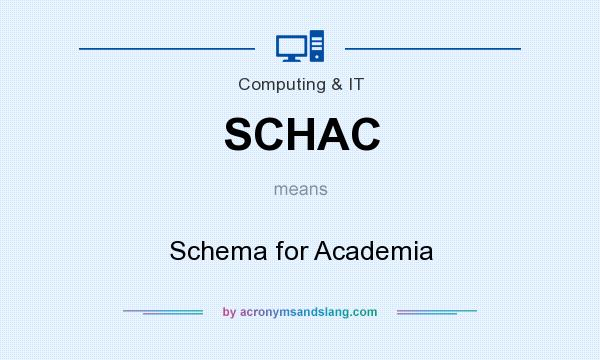 What does SCHAC mean? It stands for Schema for Academia
