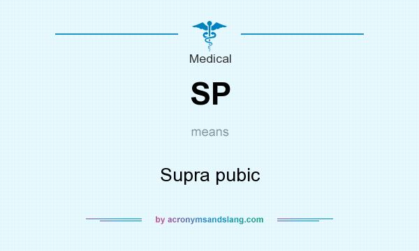 What does SP mean? It stands for Supra pubic