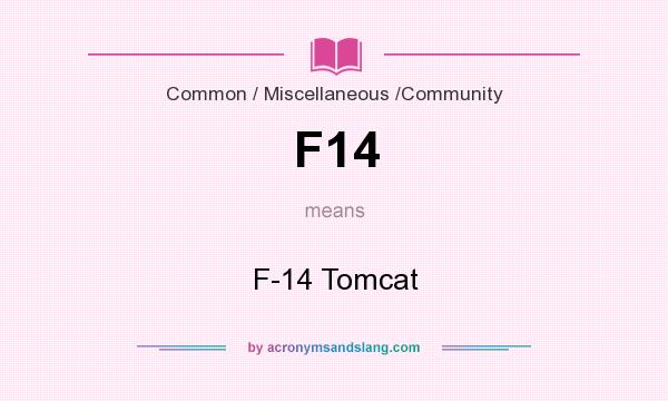 What does F14 mean? It stands for F-14 Tomcat