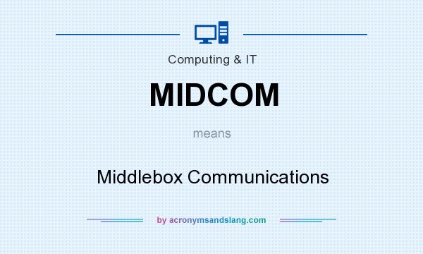 What does MIDCOM mean? It stands for Middlebox Communications