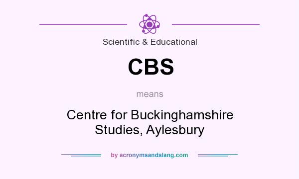 What does CBS mean? It stands for Centre for Buckinghamshire Studies, Aylesbury