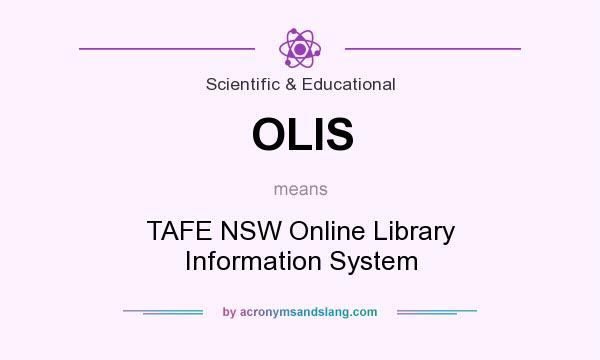 What does OLIS mean? It stands for TAFE NSW Online Library Information System