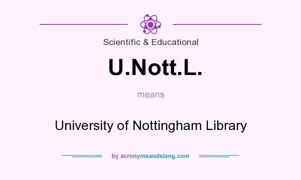 What does U.Nott.L. mean? It stands for University of Nottingham Library