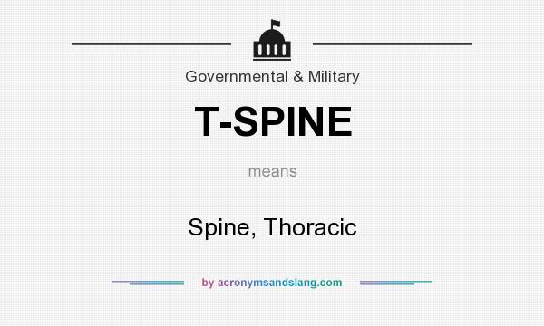 What does T-SPINE mean? It stands for Spine, Thoracic