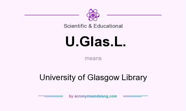 What does U.Glas.L. mean? It stands for University of Glasgow Library