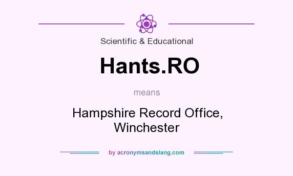 What does Hants.RO mean? It stands for Hampshire Record Office, Winchester
