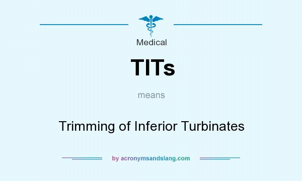 What does TITs mean? It stands for Trimming of Inferior Turbinates