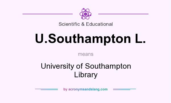 What does U.Southampton L. mean? It stands for University of Southampton Library