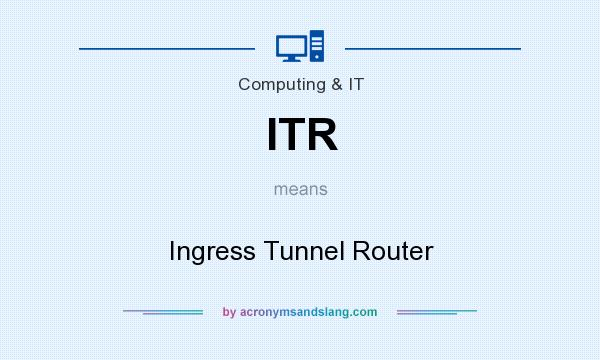 What does ITR mean? It stands for Ingress Tunnel Router