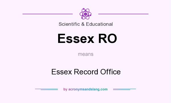 What does Essex RO mean? It stands for Essex Record Office