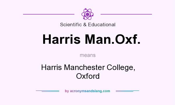 What does Harris Man.Oxf. mean? It stands for Harris Manchester College, Oxford