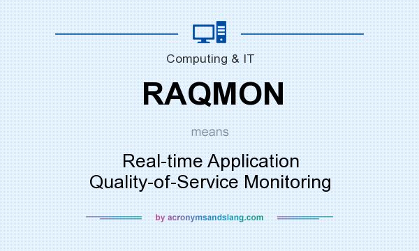 What does RAQMON mean? It stands for Real-time Application Quality-of-Service Monitoring